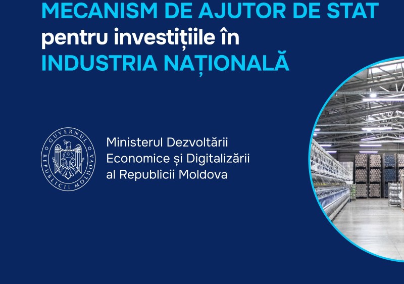 Primul mecanism de suport al industriei lansat de Guvernul Republicii Moldova